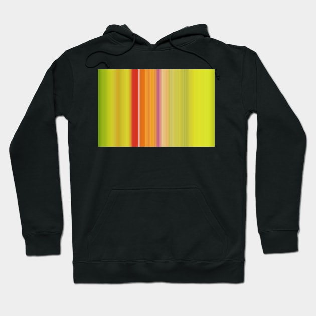 Lime Green Orange Stripes Hoodie by heidiannemorris